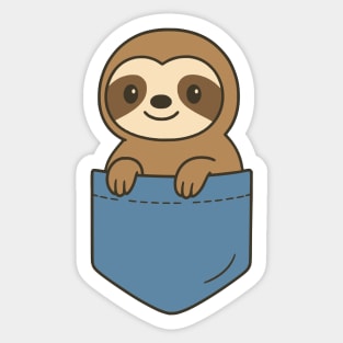 Funny Baby Sloth Pocket Pal Cute Lazy Animal Sloth Vibe Sticker